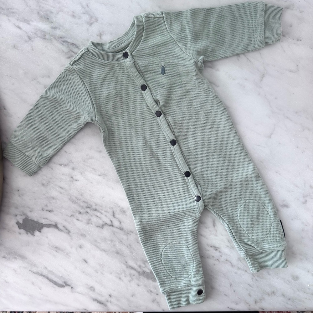Noppies Baby Sage Playsuit Textured Knit Cotton Onesie 0-3 Months